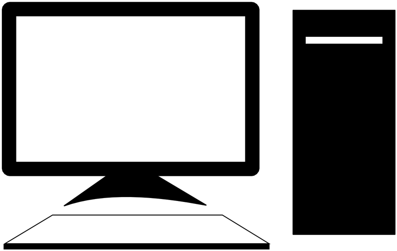 Desktop Computer Vector Illustration PNG with transparent background
