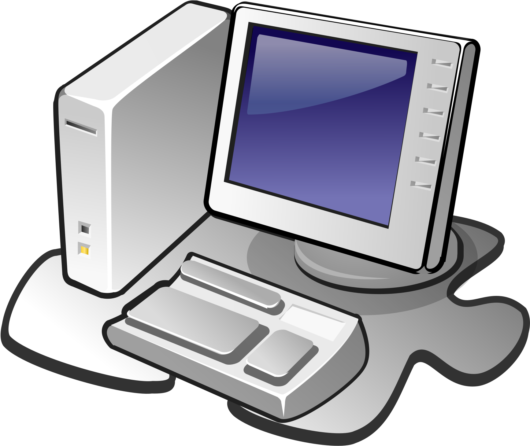 Desktop Computer Vector Illustration