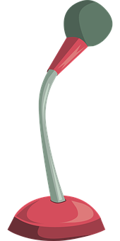 Desktop Microphone Illustration PNG with transparent background