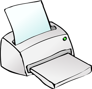 Desktop Printer Vector Illustration