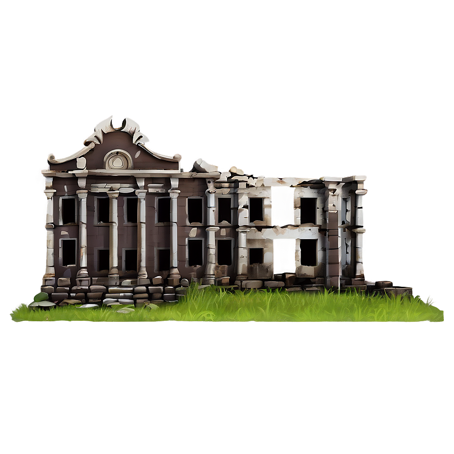 Destroyed Building Ruins PNG qvc73 PNG image with a transparent background, free high-resolution download
