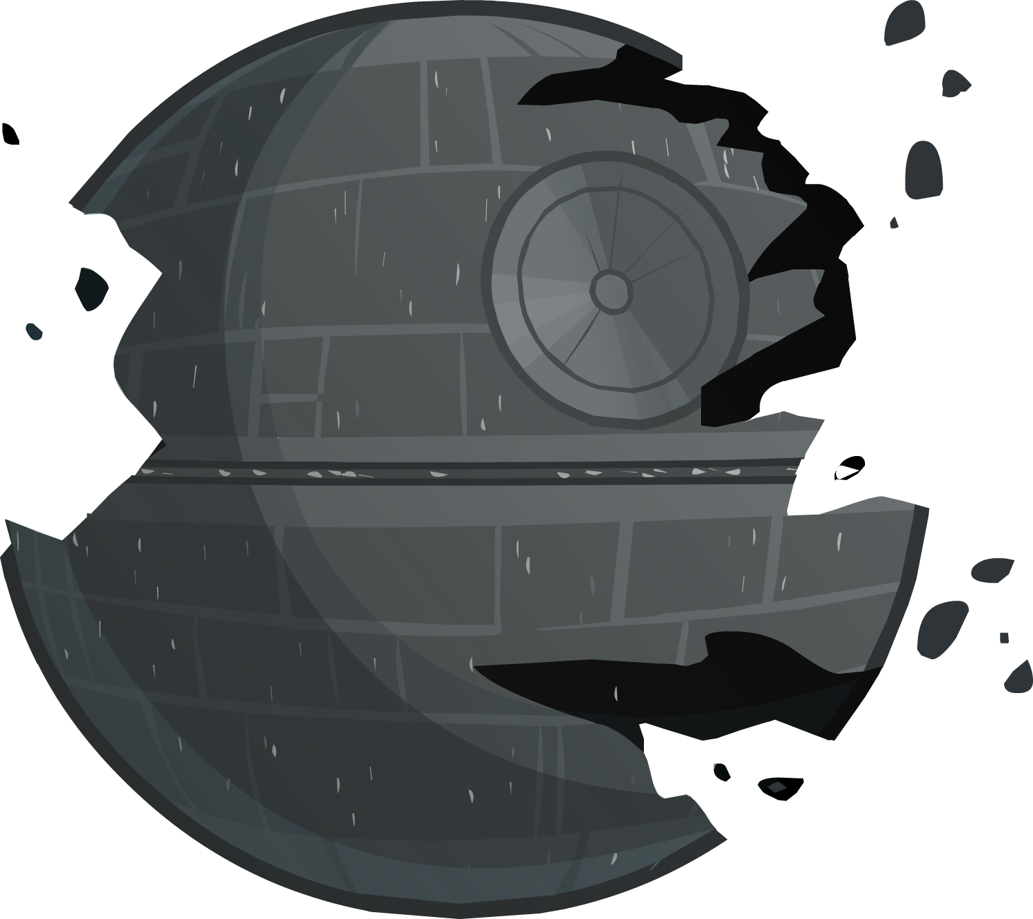 Destroyed Death Star Illustration