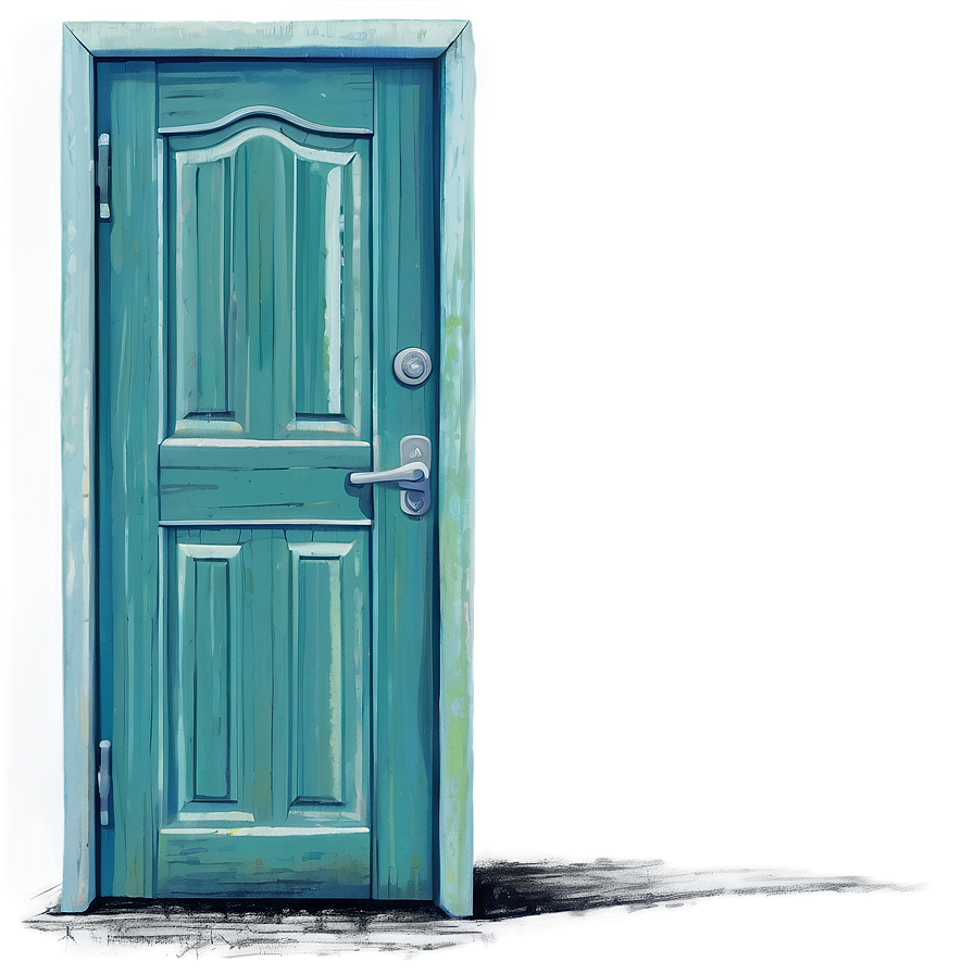 Detailed Closed Door Drawing Png 46