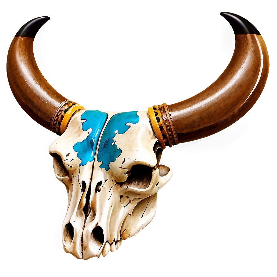 Detailed Cow Skull Sketch Png 06132024