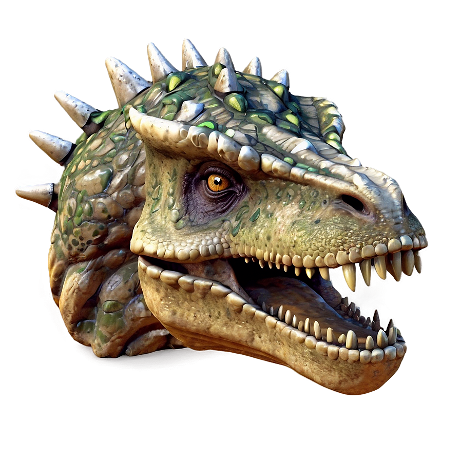 Detailed Dinosaur Head Rendering Png 06292024