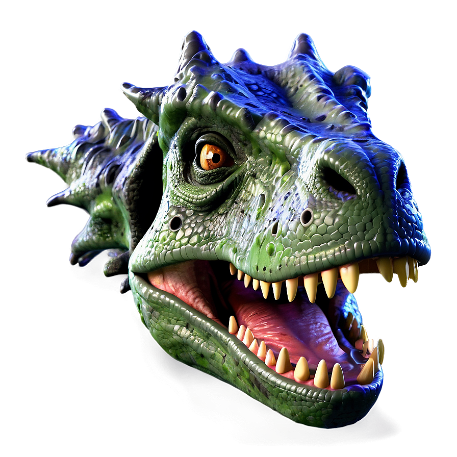 Detailed Dinosaur Head Rendering Png Eaj