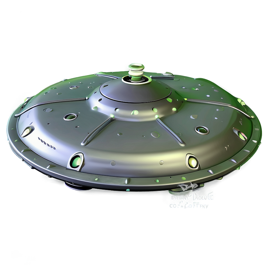 Detailed Flying Saucer Render Png Dbk