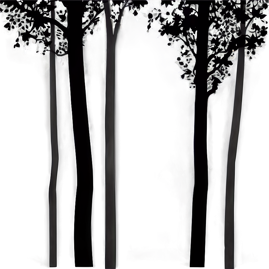 Detailed Forest Silhouette Png Ahb42