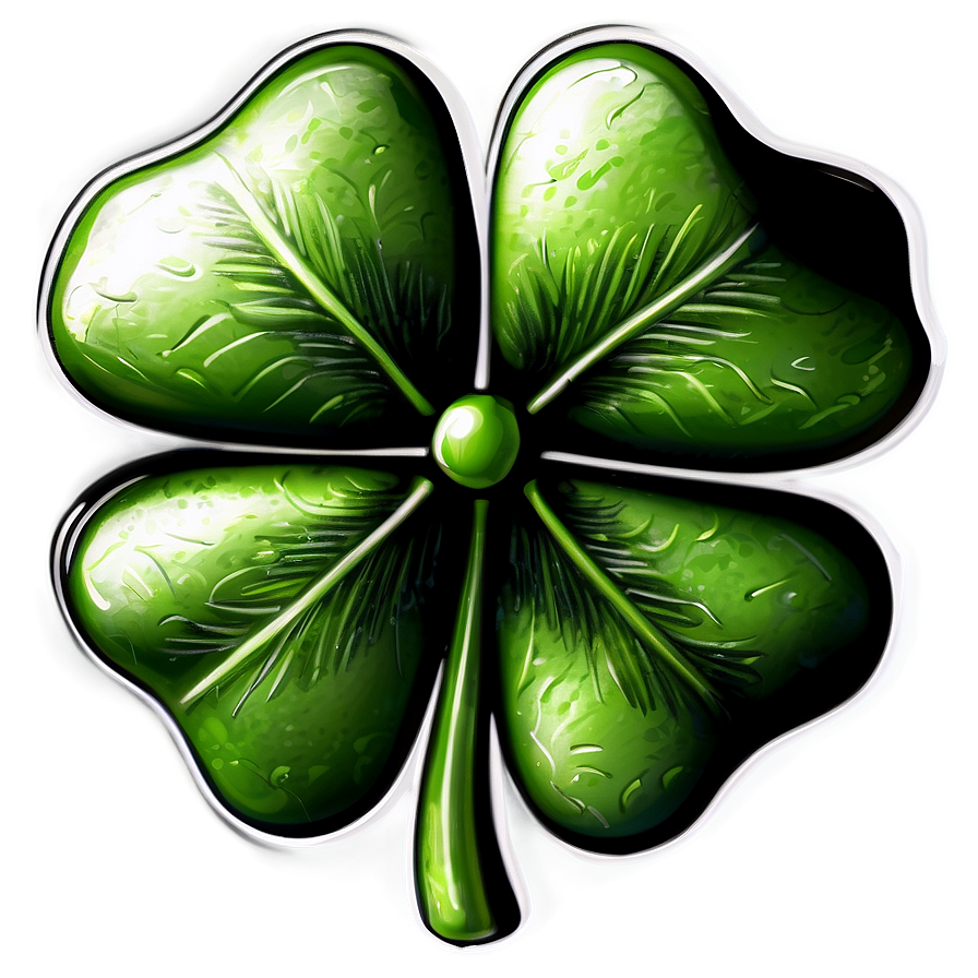 Detailed Four Leaf Clover Png 05252024