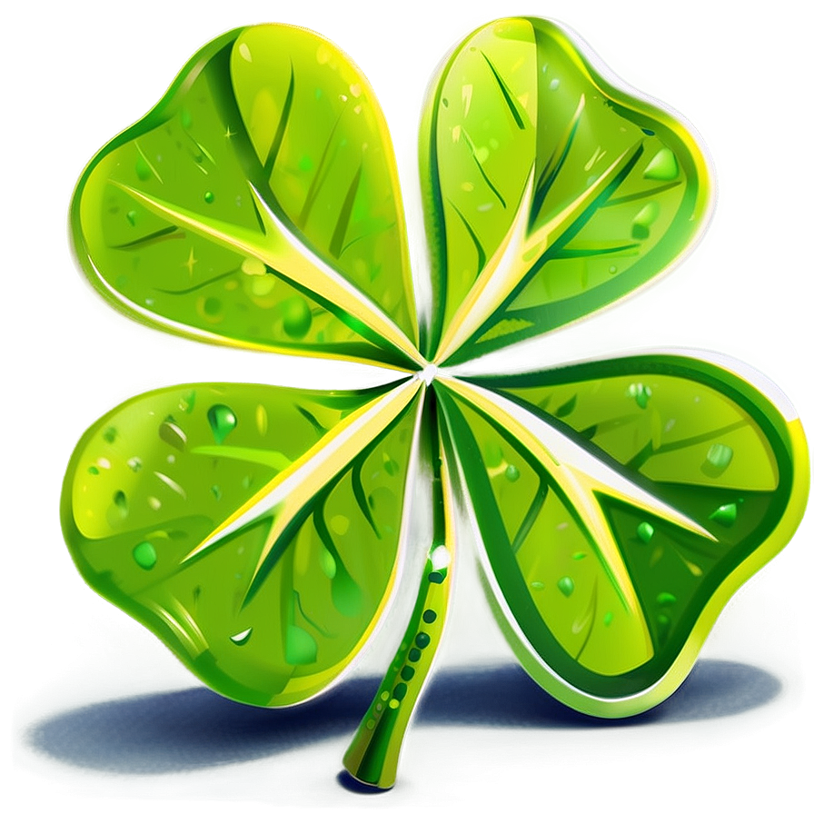 Detailed Four Leaf Clover Png 32