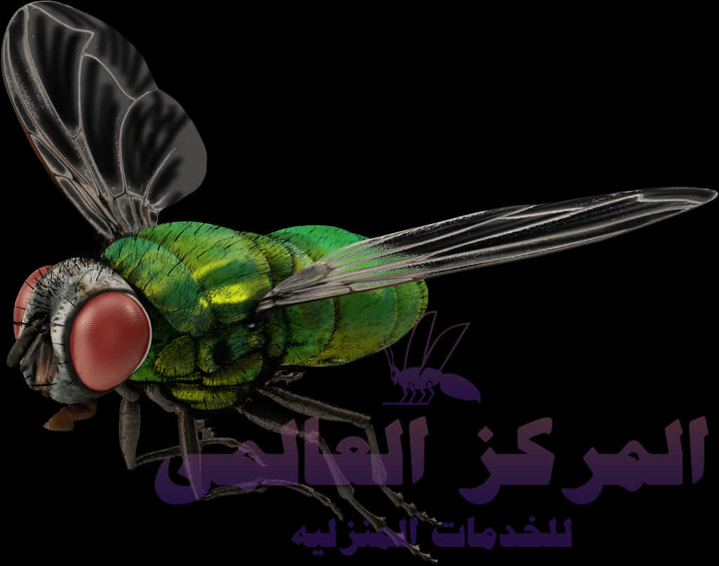 Detailed Green Fly Illustration