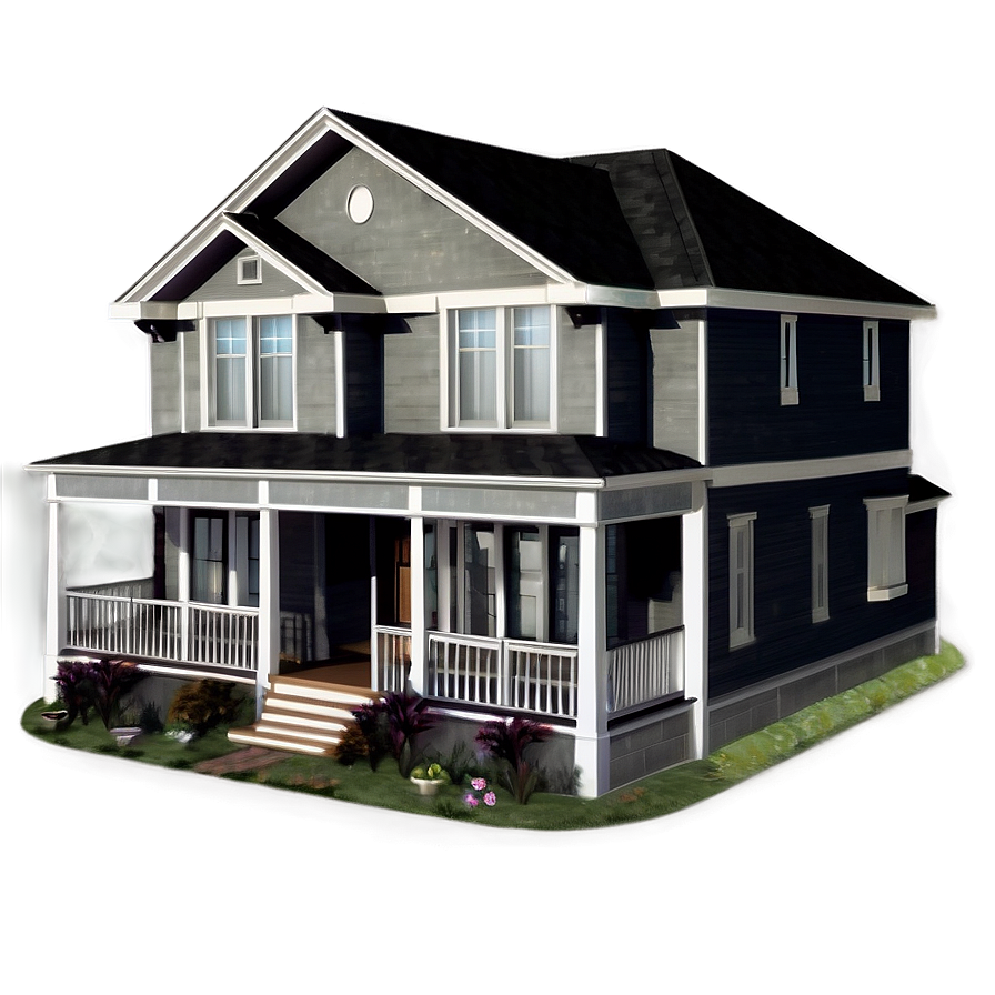 Detailed House Illustration Png 05252024