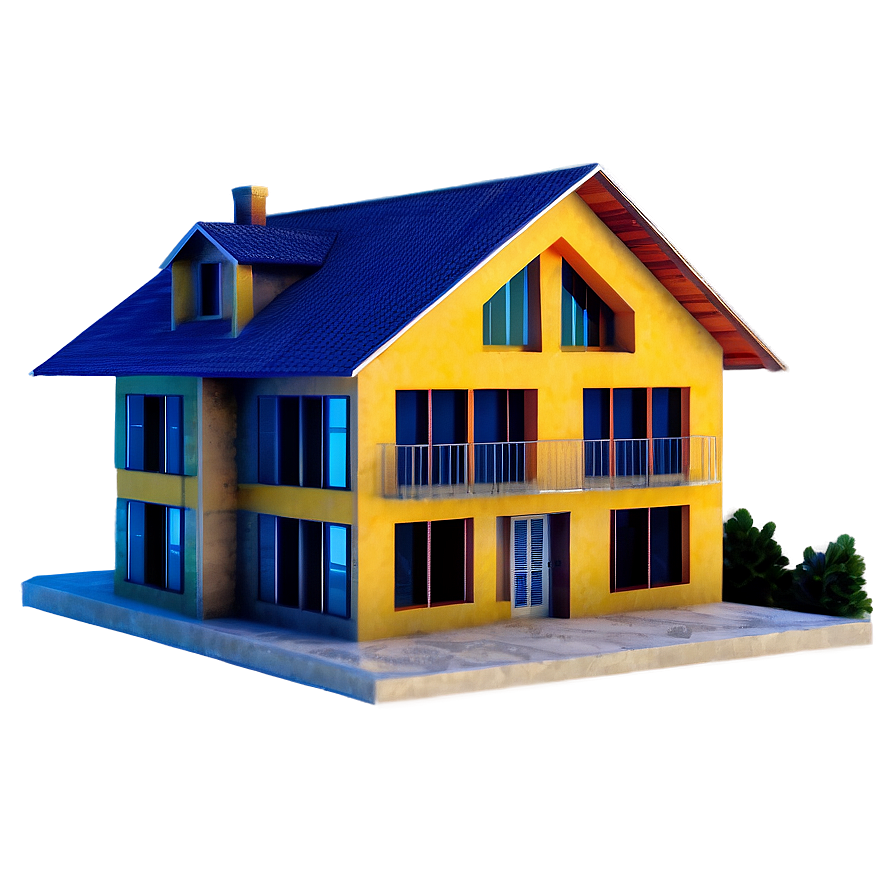 Detailed House Illustration Png Eho94