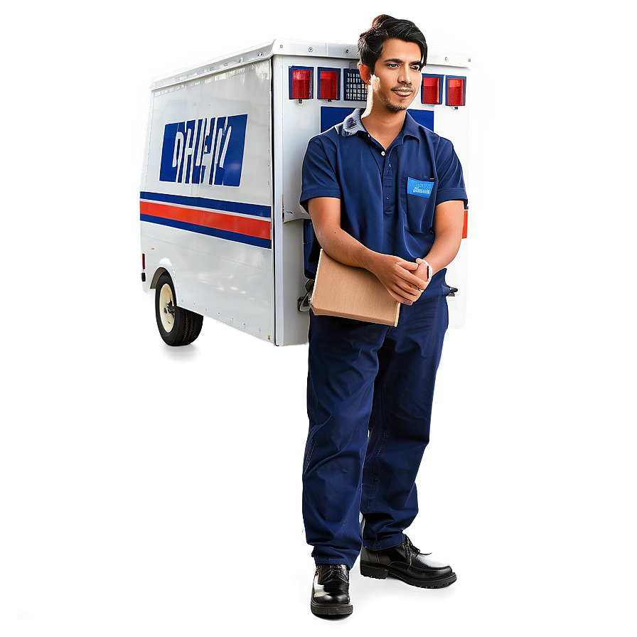 Detailed Mail Carrier Truck Png Cuh