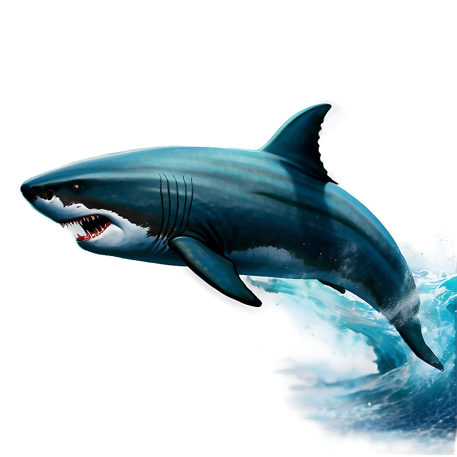 Detailed Megalodon Artwork Png Tfu