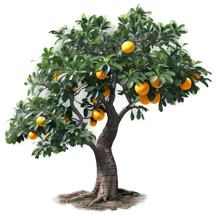 Detailed Orange Tree Png Hqp