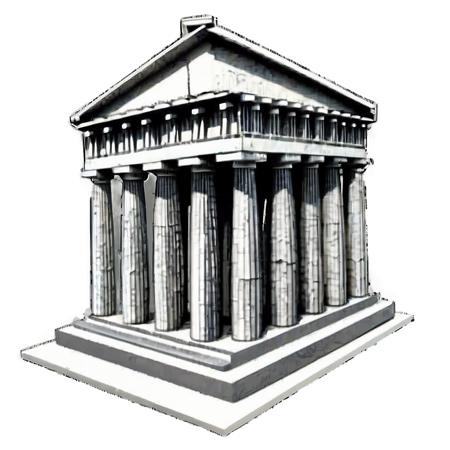 Detailed Parthenon Drawing Png 70