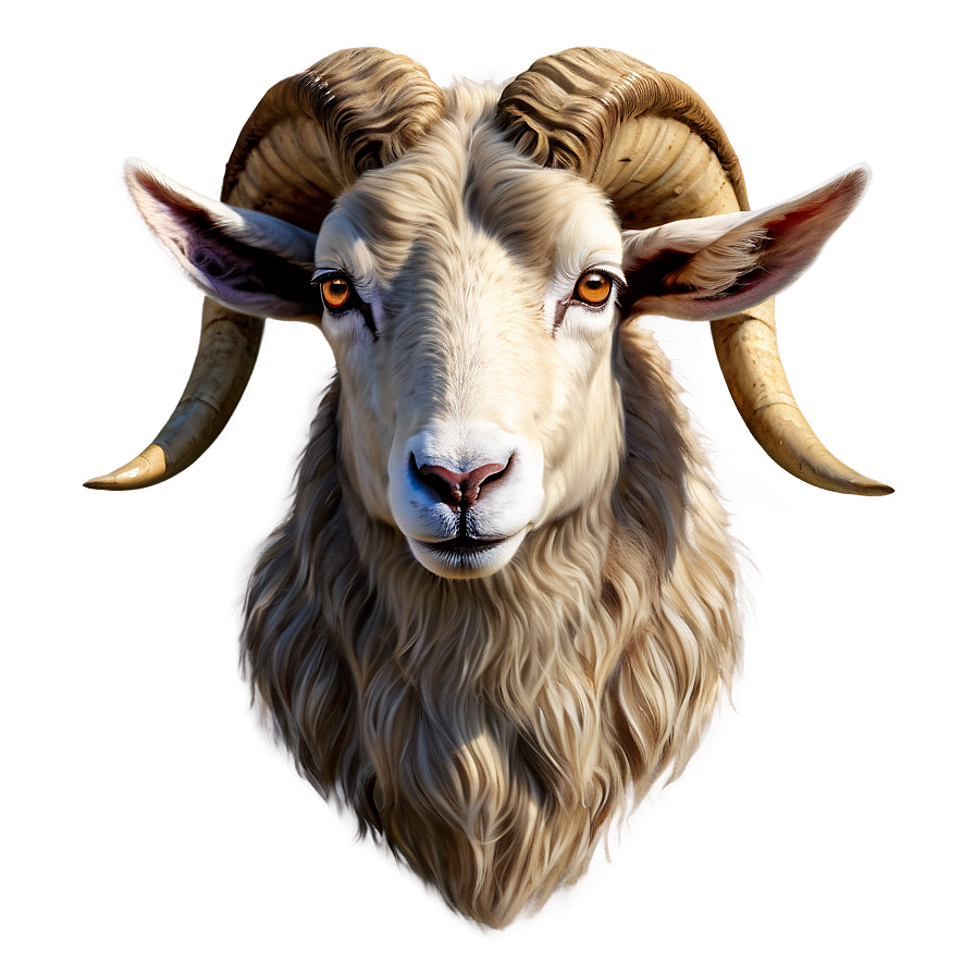 Detailed Ram Head Sketch Png 26