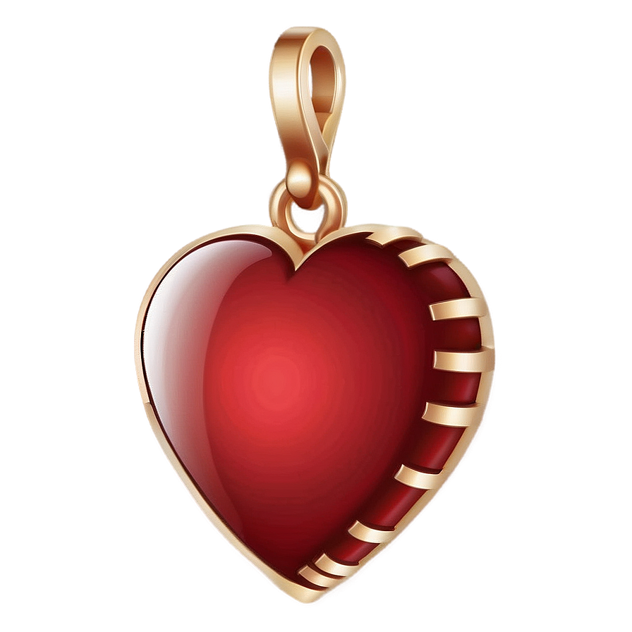 Detailed Red Heart Emoji Png 06262024