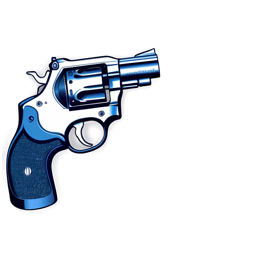 Detailed Revolver Sketch Png 74