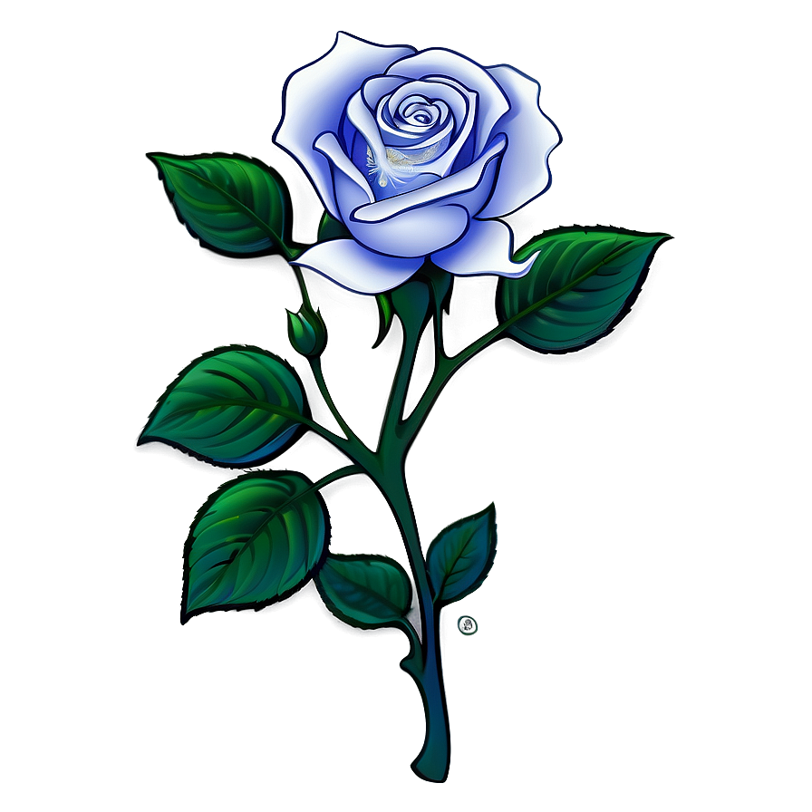 Detailed Rose Tattoo Draft Png 72