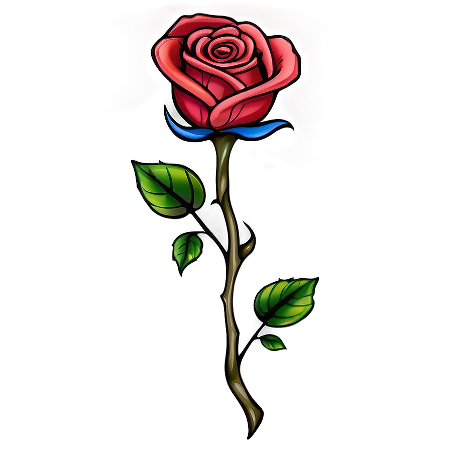 Detailed Rose Tattoo Draft Png Mgw