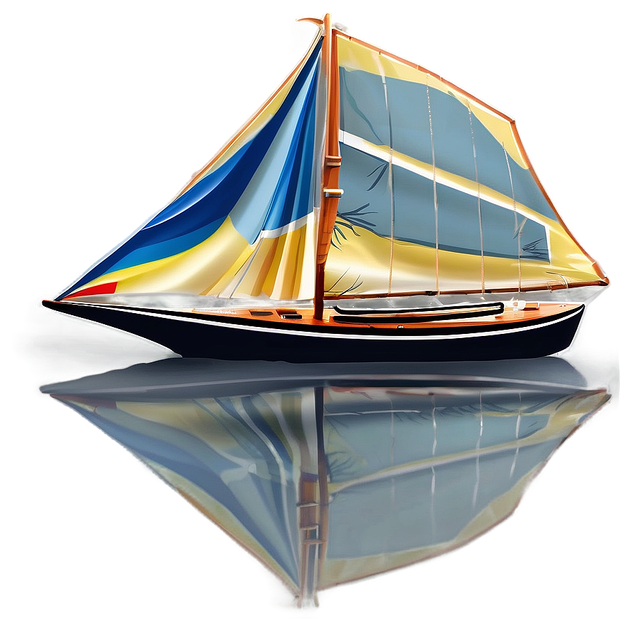 Detailed Sailboat Illustration Png 54