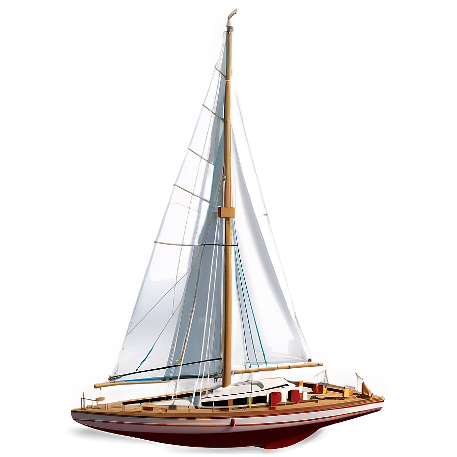 Detailed Sailboat Rigging Png Usu28