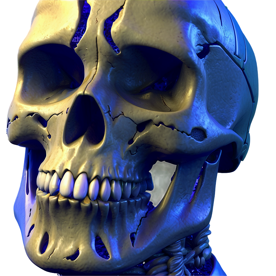 Detailed Skull Face Sketch Png 36