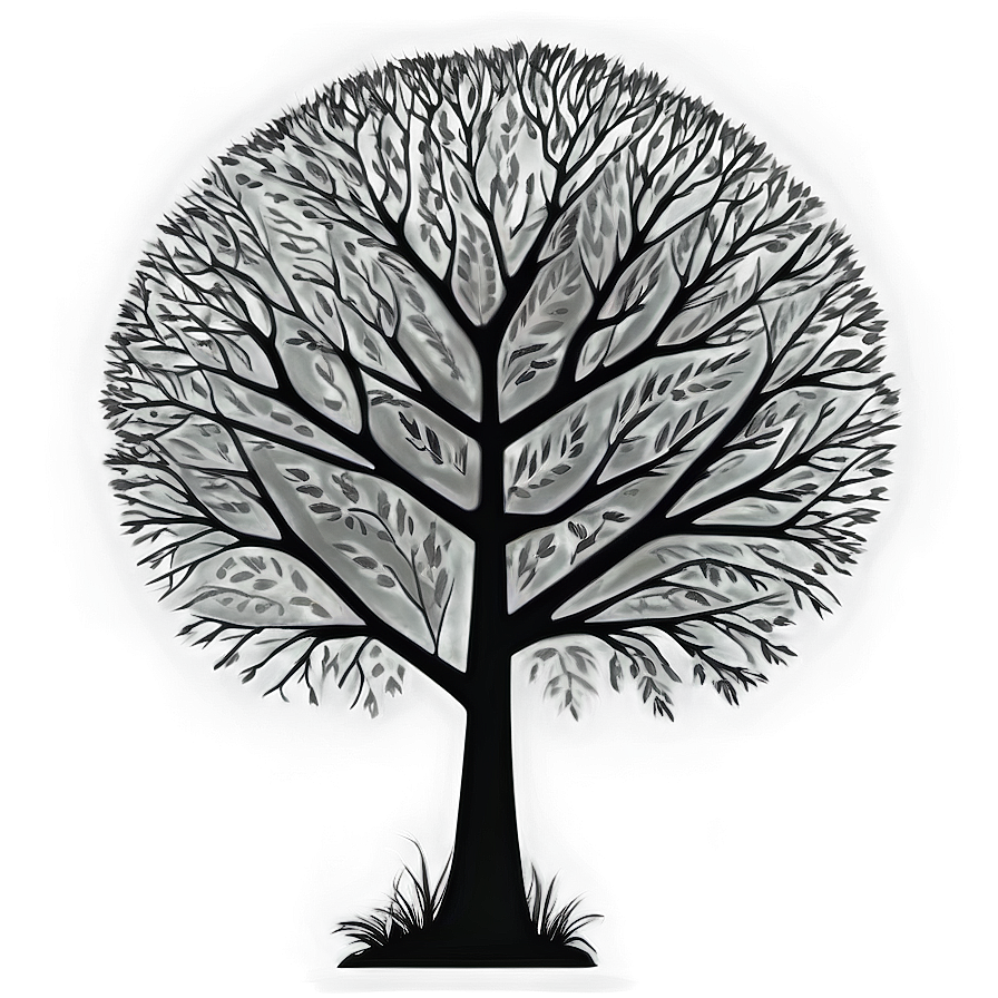 Detailed Tree Silhouette Png 05252024