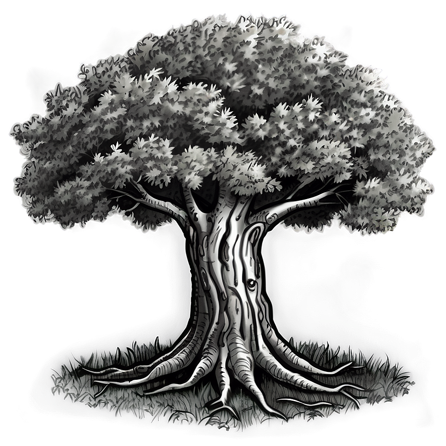 Detailed Tree Sketch Png Ylh59