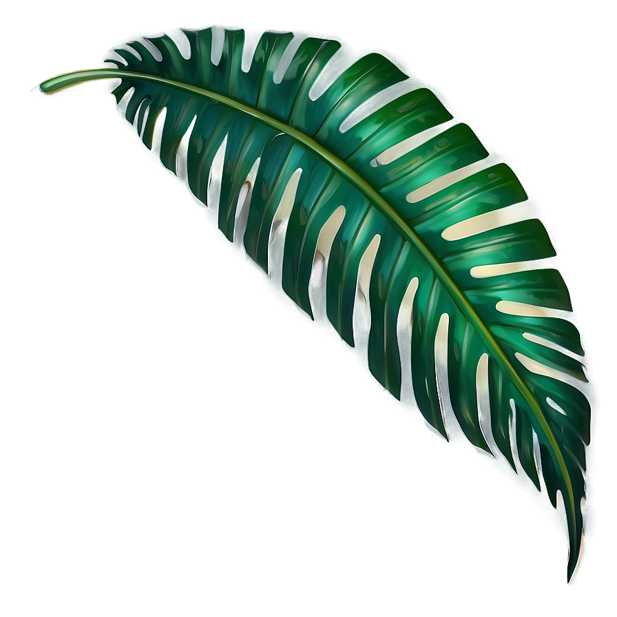 Detailed Tropical Leaf Artwork Png 33