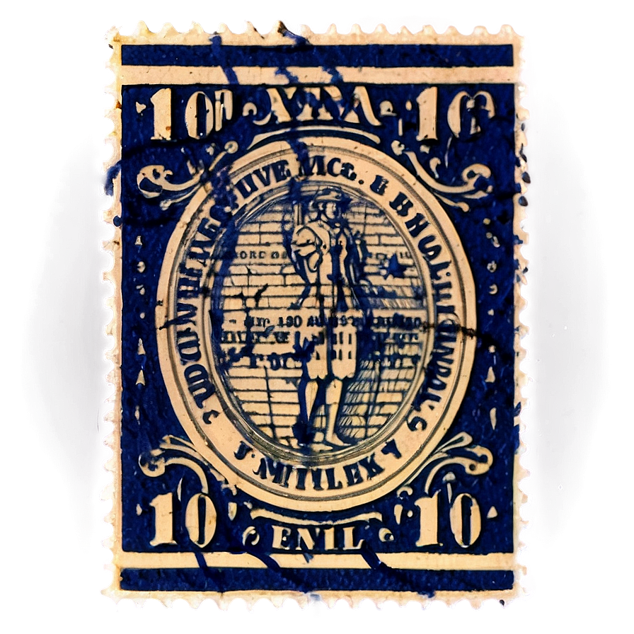 Detailed Vintage Stamp Replica Png 06282024