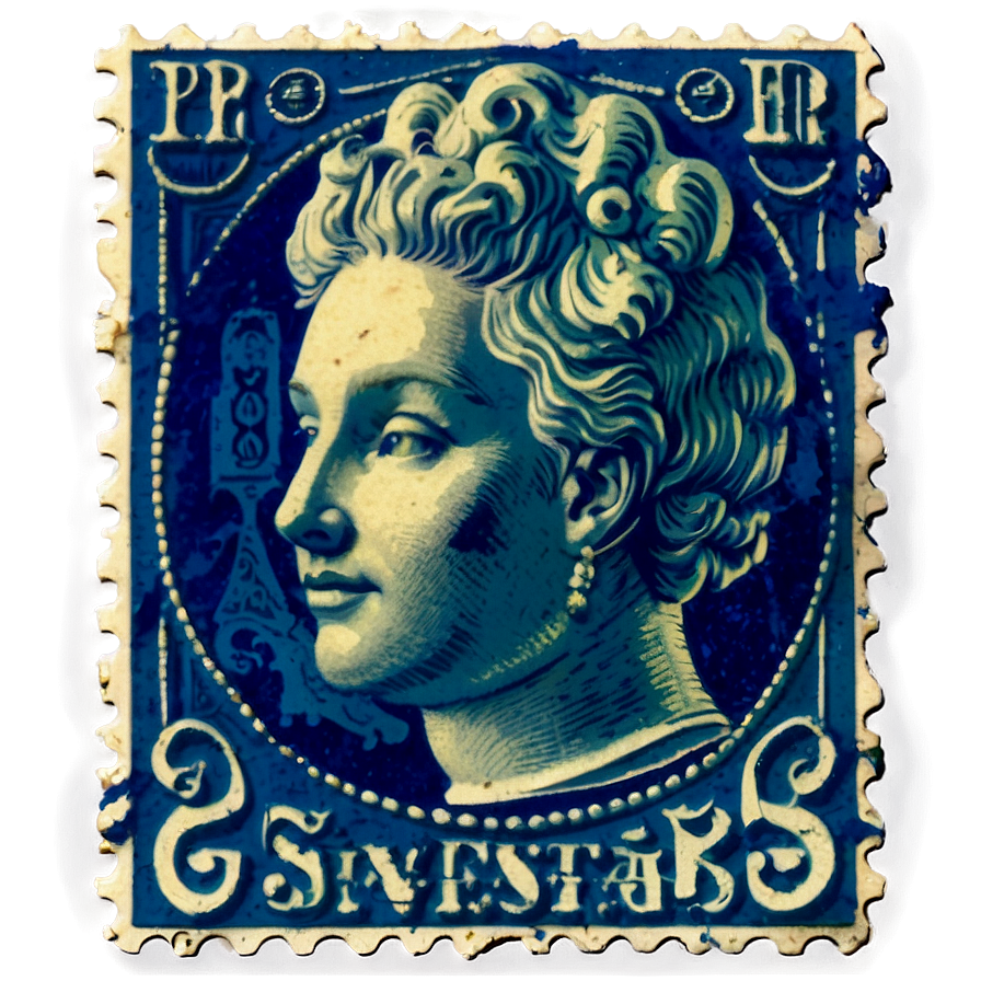 Detailed Vintage Stamp Replica Png Uqj