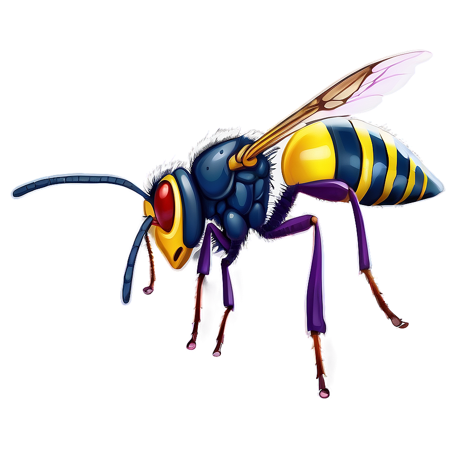 Detailed Wasp Artwork Png Xws