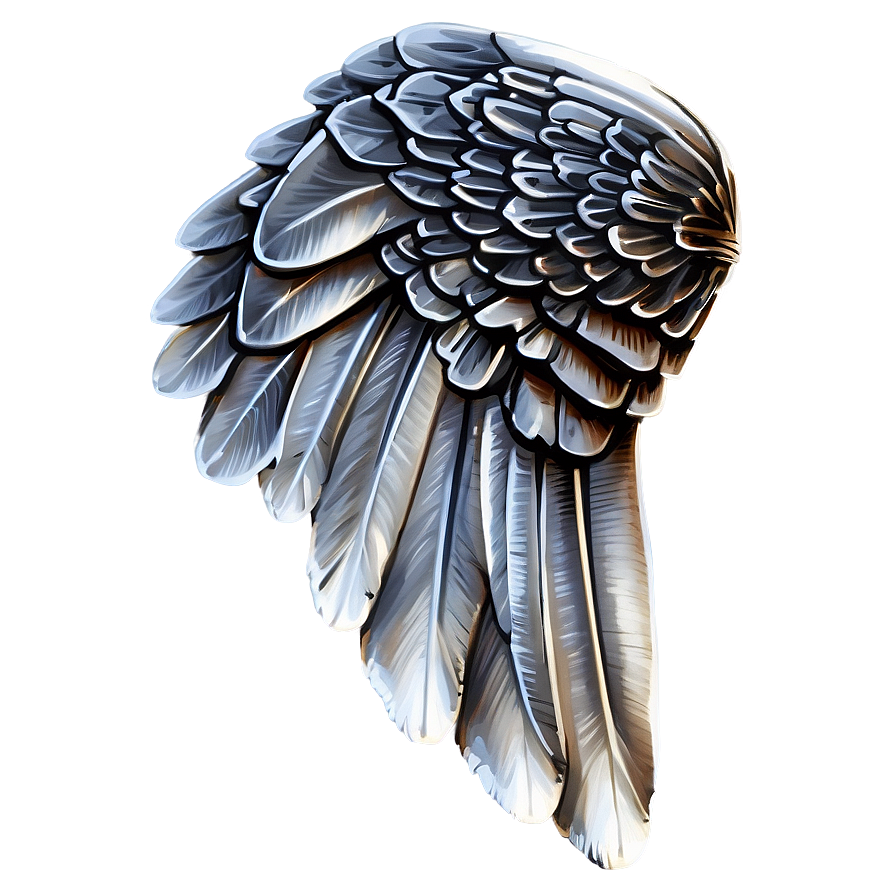 Detailed White Wings Png 06262024