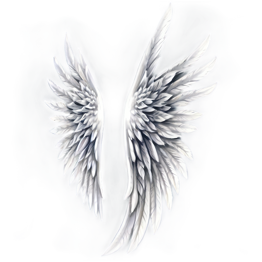 Detailed White Wings Png 06262024