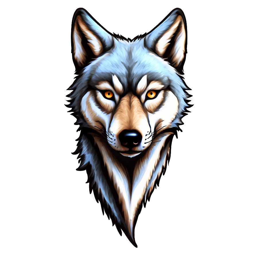 Detailed Wolf Head Sketch Png Gpw94