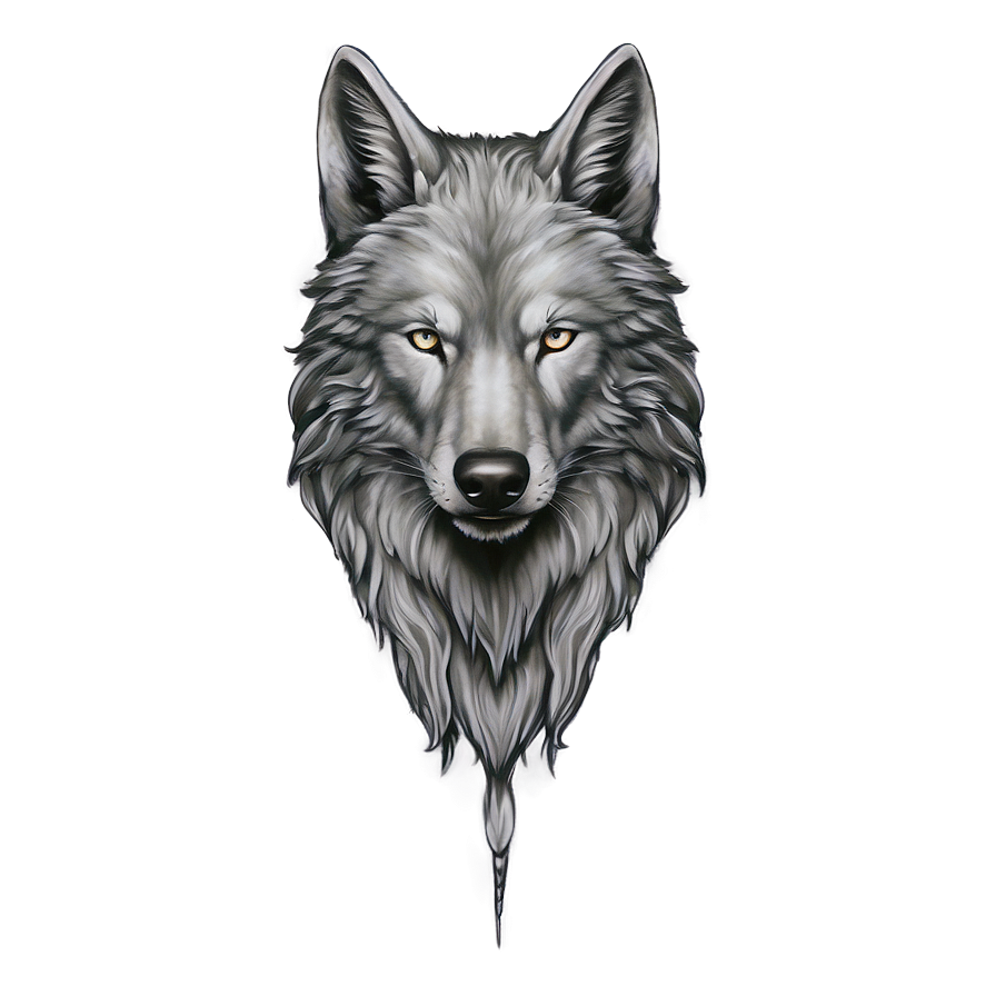 Detailed Wolf Head Sketch Png Thk23