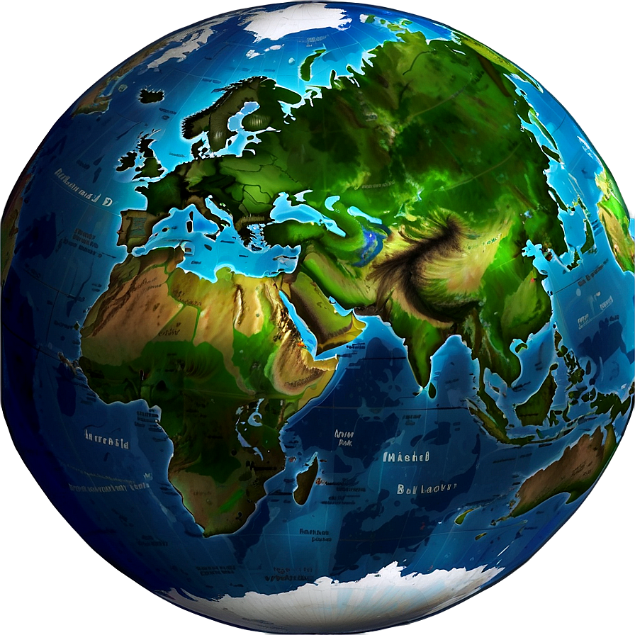 Detailed World Map PNG 05032024 PNG with transparent background