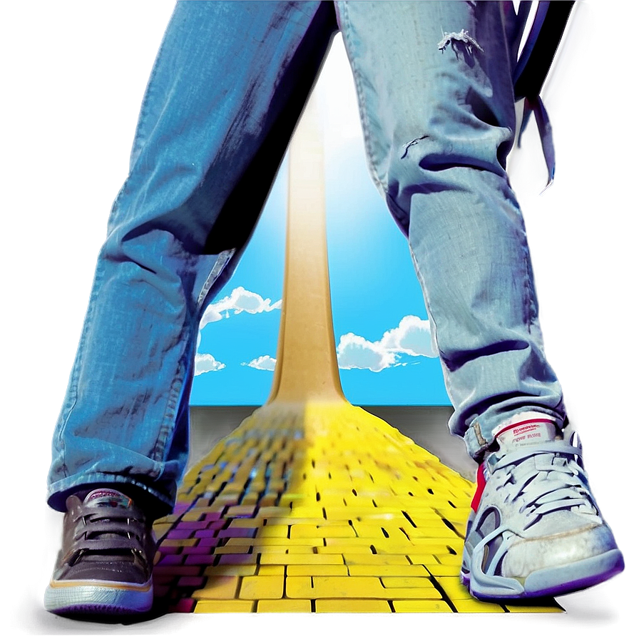 Detailed Yellow Brick Road Artwork Png 97