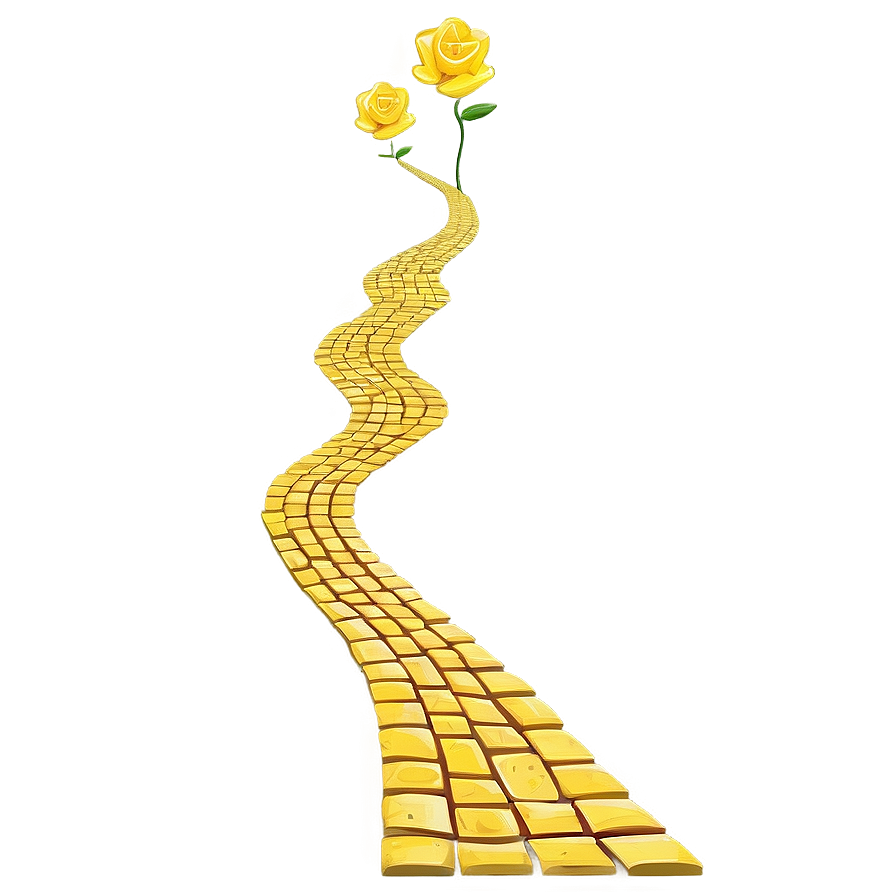 Detailed Yellow Brick Road Artwork Png Tuw44