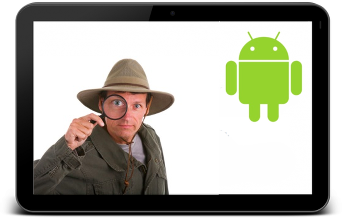 Detective Inspecting Android Character PNG with transparent background