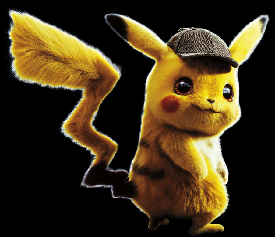 Detective_ Pikachu_with_ Cap