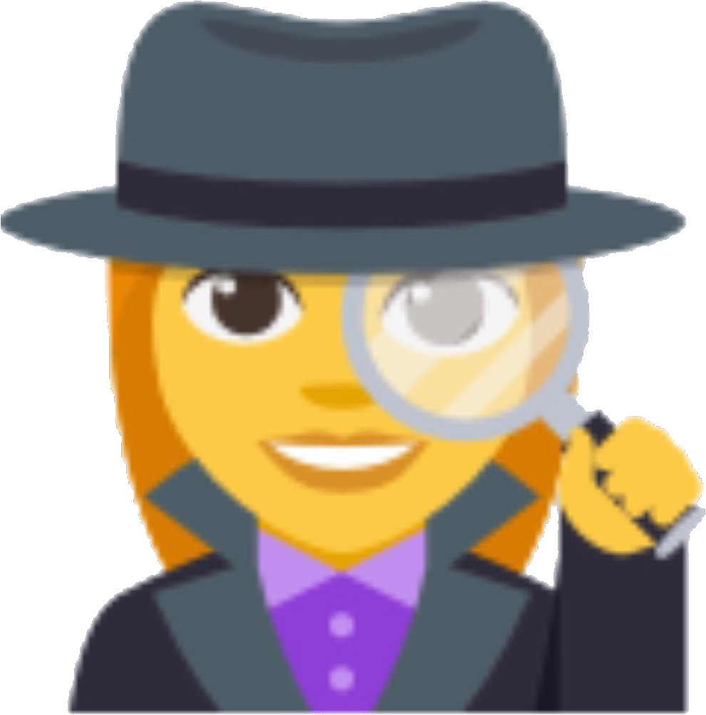 #freetoedit #sticker #stickers #emoji #detective #detective - Detective Emoji Woman, HD Png Download PNG with transparent background