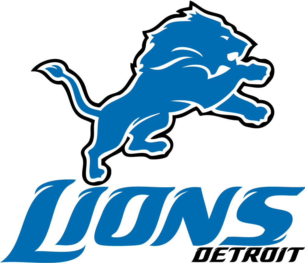 Detroit Lions Logo Blueand Silver