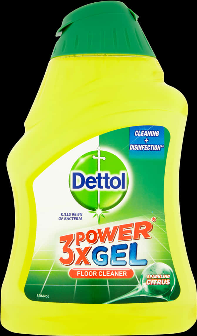 Dettol3 X Power X G E L Floor Cleaner Sparkling Citrus PNG with transparent background