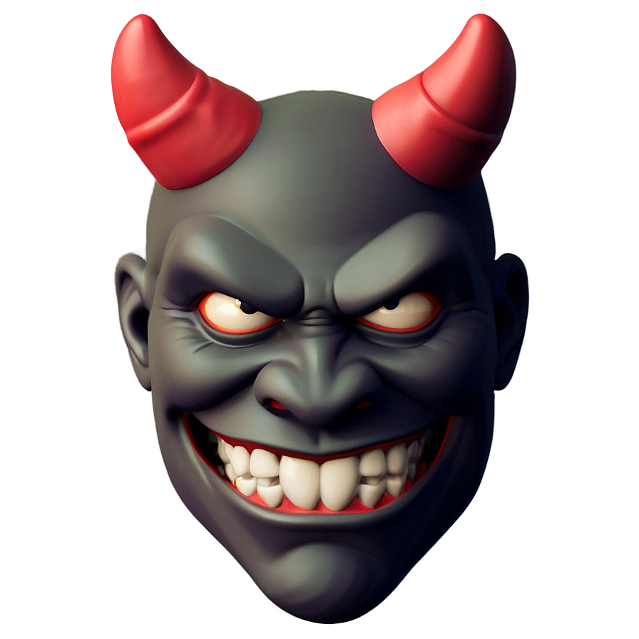 Devil Emoji Flat Design Png 6