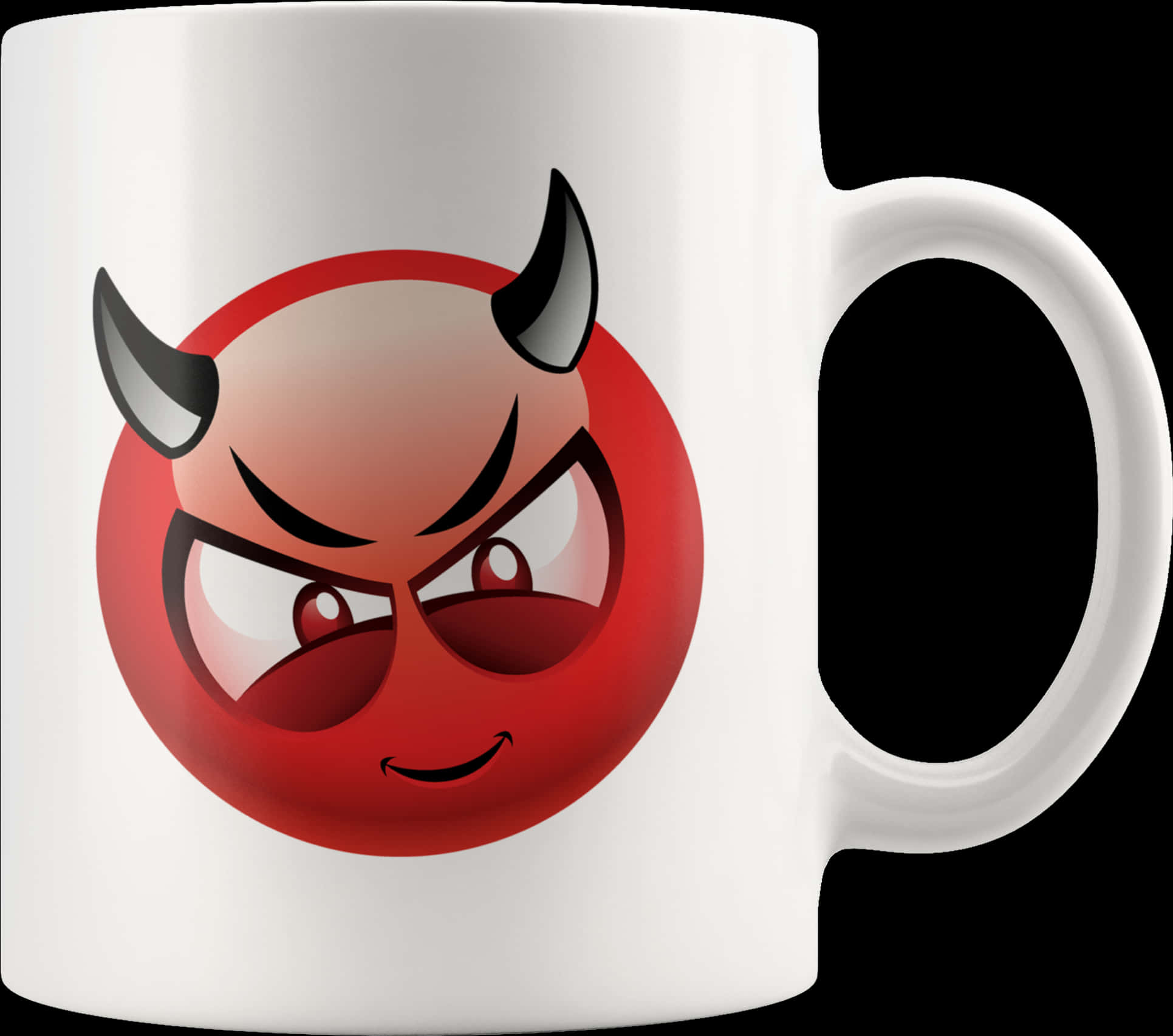 Devil Emoji Coffee Mug - Devil Emoji Png, Transparent Png PNG with transparent background