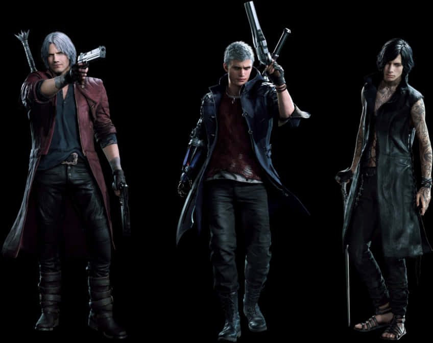 Dante, Nero And V - Devil May Cry Nero Cosplay, HD Png Download PNG with transparent background